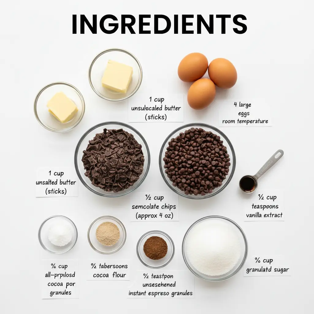 Chocolate Lava Cake ingredients