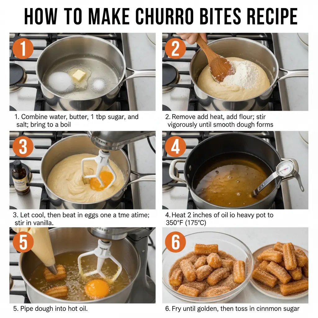 How to make churro bites recipe