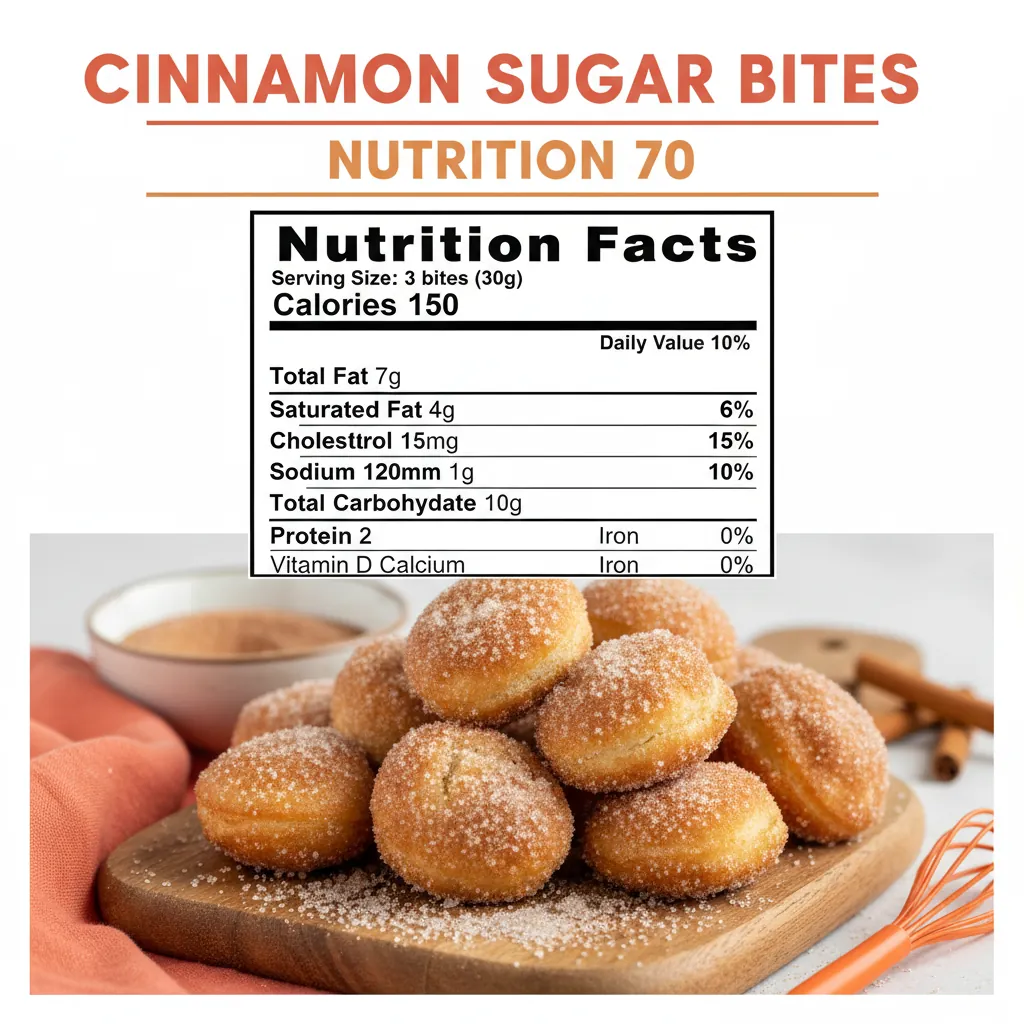 cinnamon sugar bites recipe nutritional information