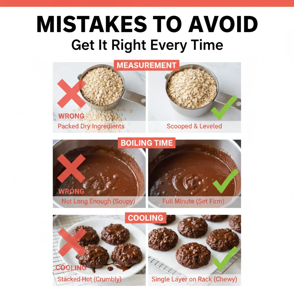 classic no bake cookies common mistakes
