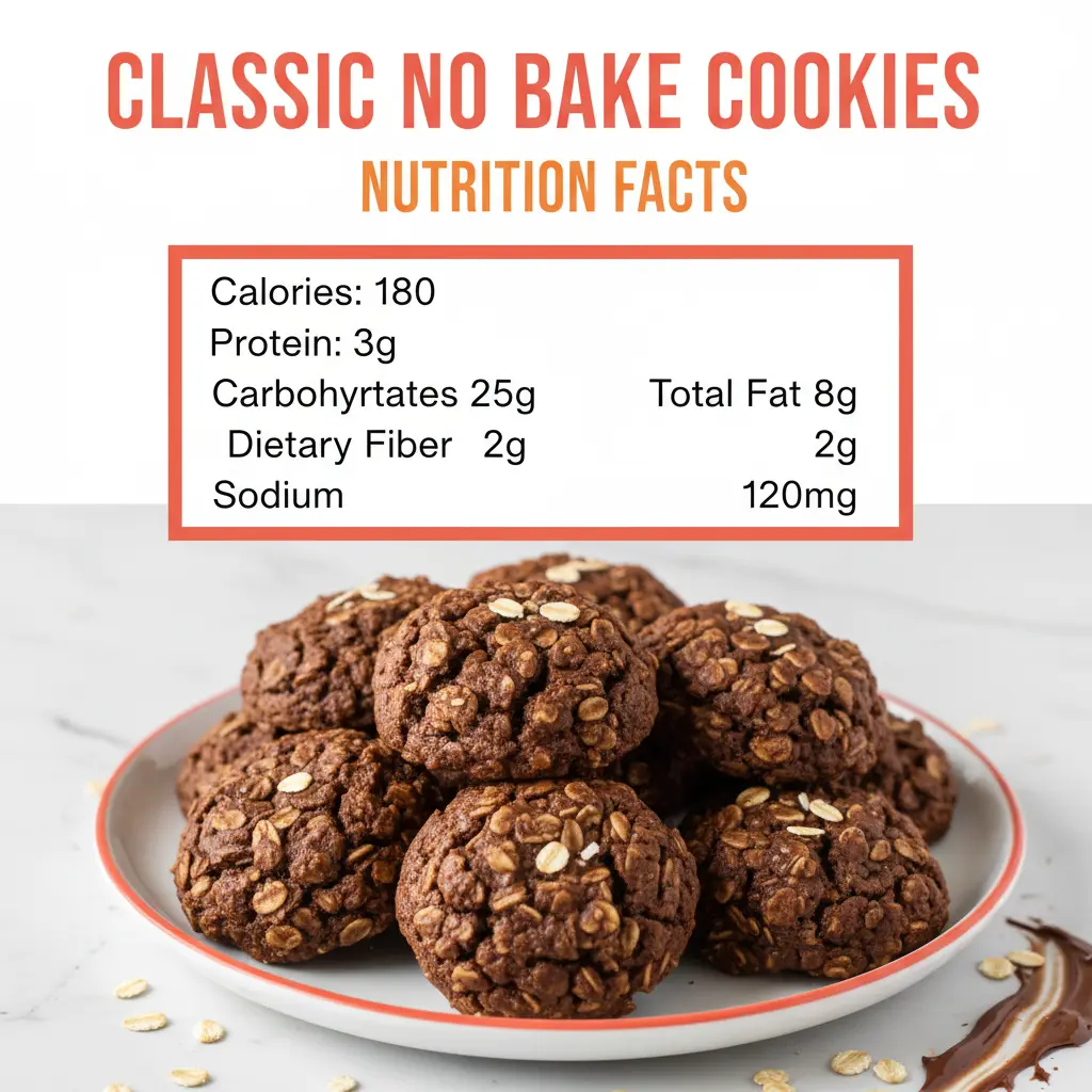 classic no bake cookies nutritional information