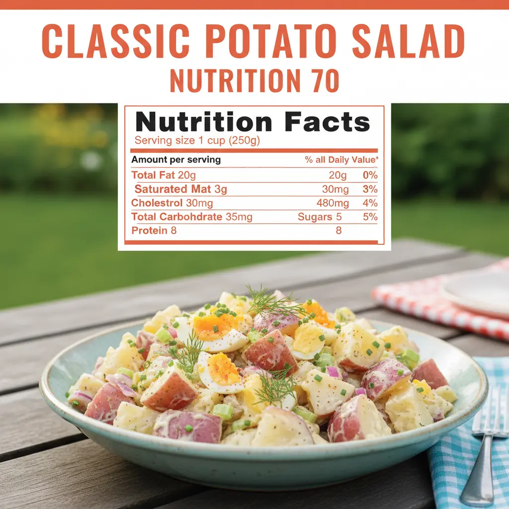 classic potato salad recipe nutritional information