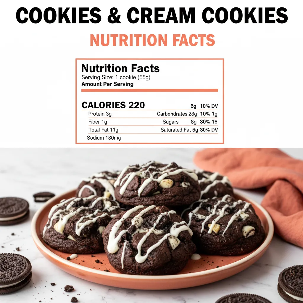 cookies and cream cookies recipe nutritional information