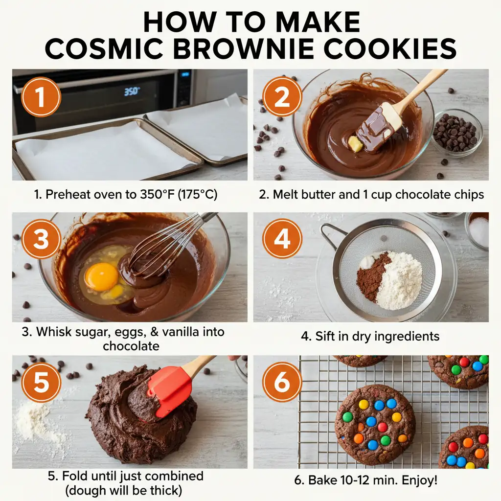 How to make cosmic brownie cookies