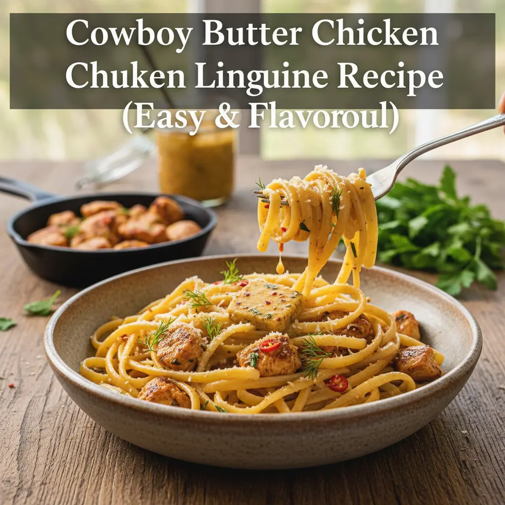cowboy butter chicken linguine recipe recipeCard1