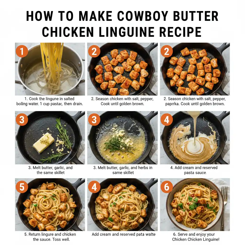 How to make cowboy butter chicken linguine recipe