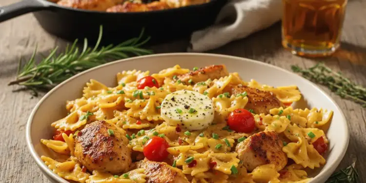 cowboy butter chicken pasta recipe featured