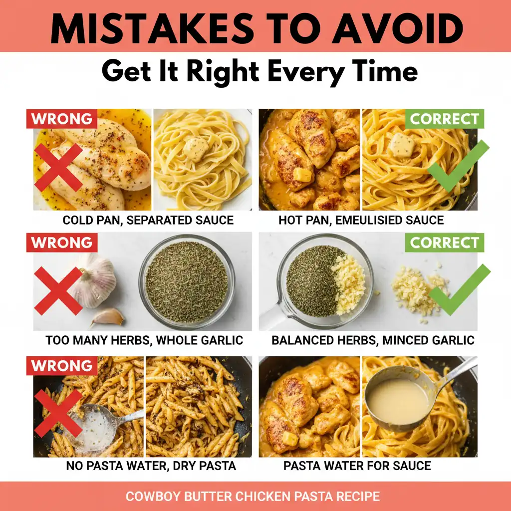 cowboy butter chicken pasta recipe common mistakes