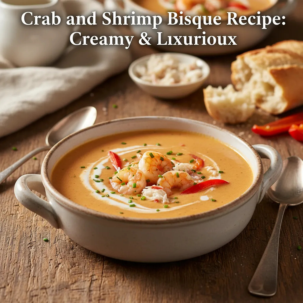 crab and shrimp bisque recipe featured