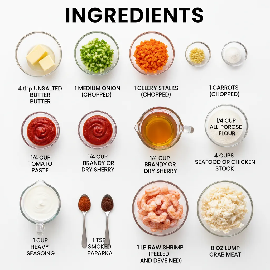 crab and shrimp bisque recipe ingredients