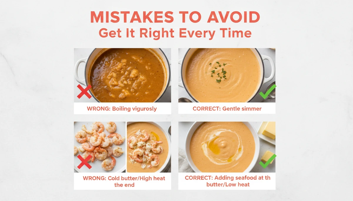 crab and shrimp bisque recipe common mistakes