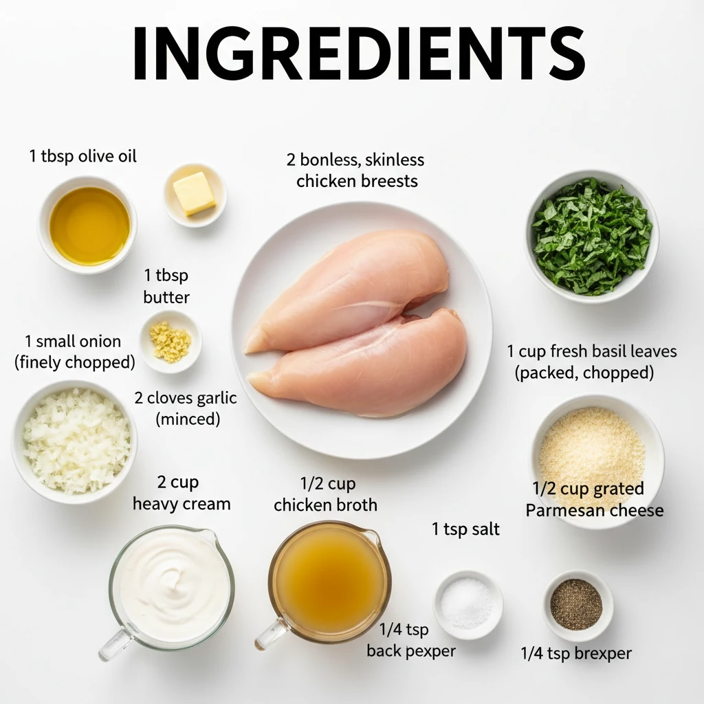 creamy basil chicken recipe ingredients