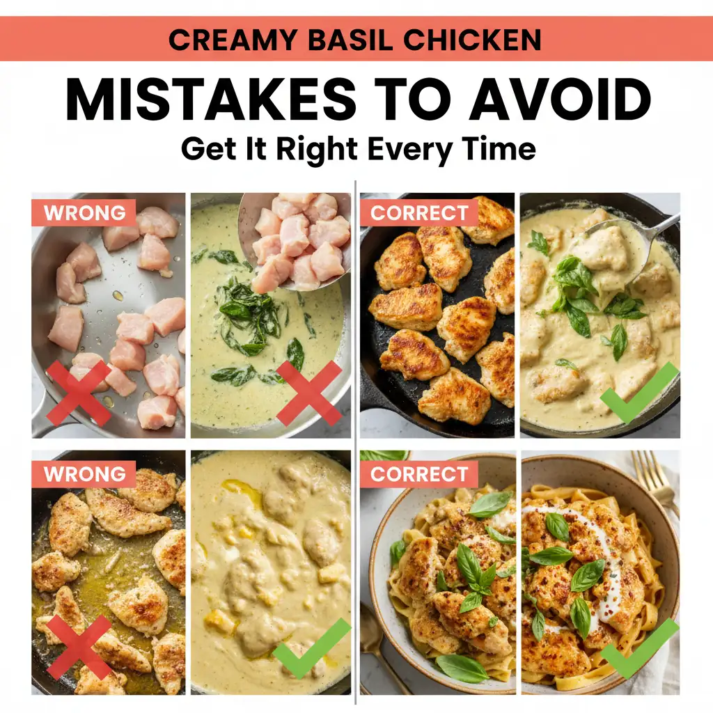 creamy basil chicken recipe common mistakes