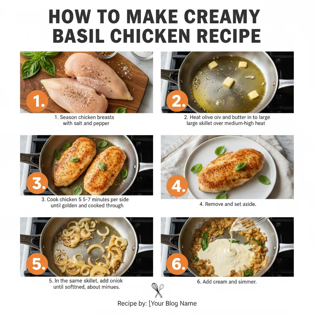 How to make creamy basil chicken recipe