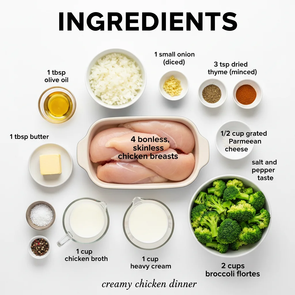 creamy chicken dinner ingredients