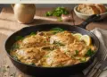 creamy garlic chicken recipe featured