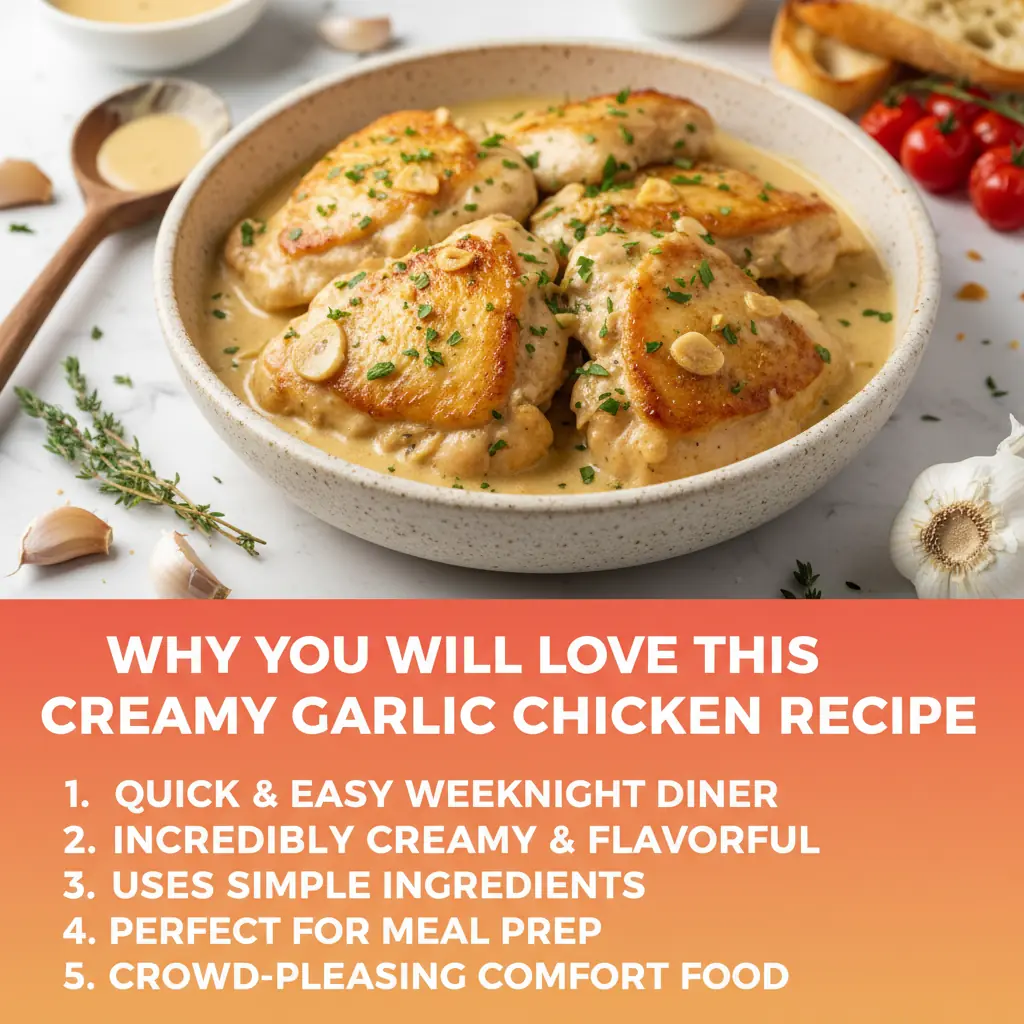 Why you'll love creamy garlic chicken recipe