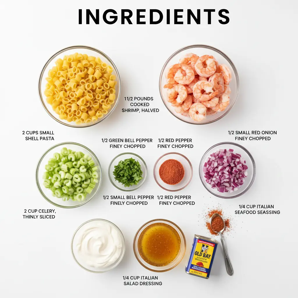 creamy shrimp pasta salad ingredients