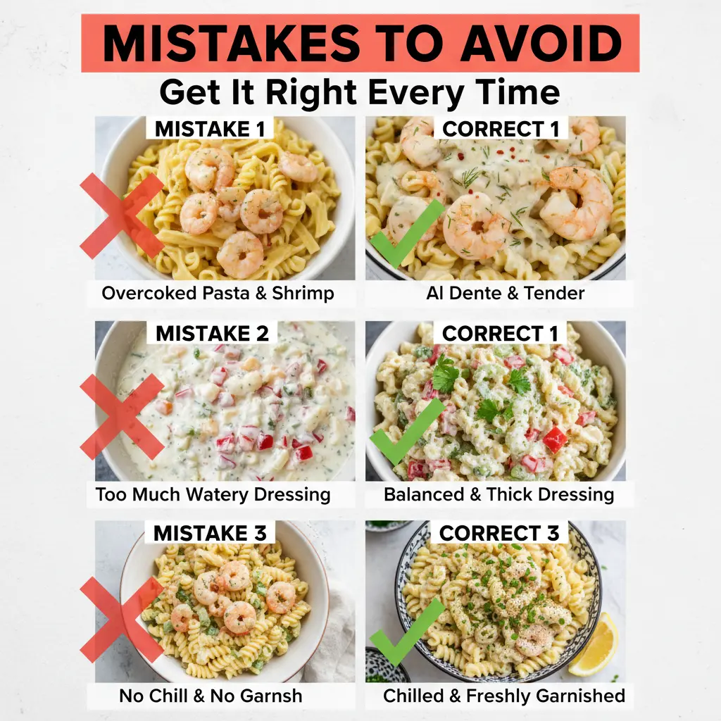 creamy shrimp pasta salad common mistakes