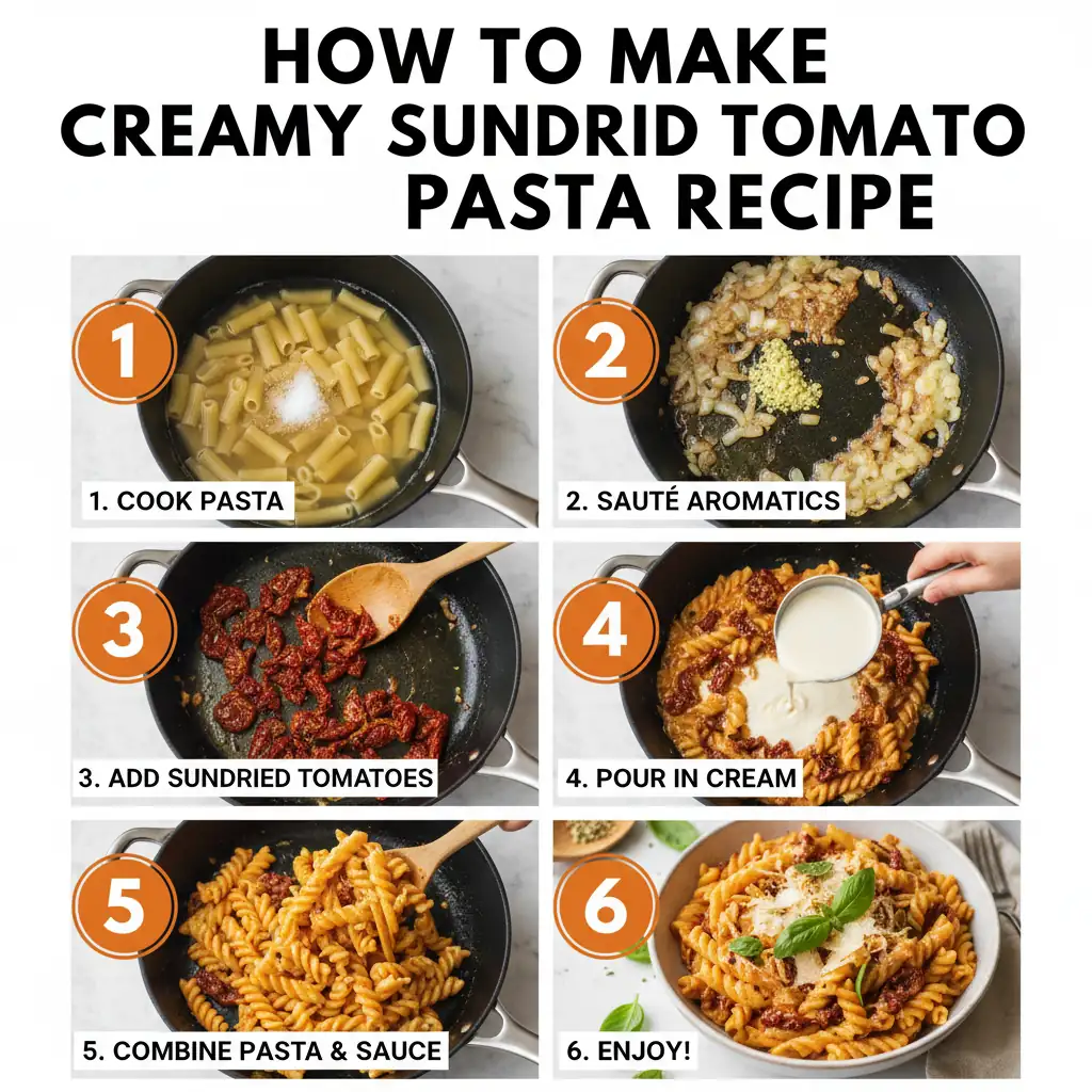How to make creamy sundried tomato pasta recipe