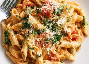 creamy tomato pasta recipe featured