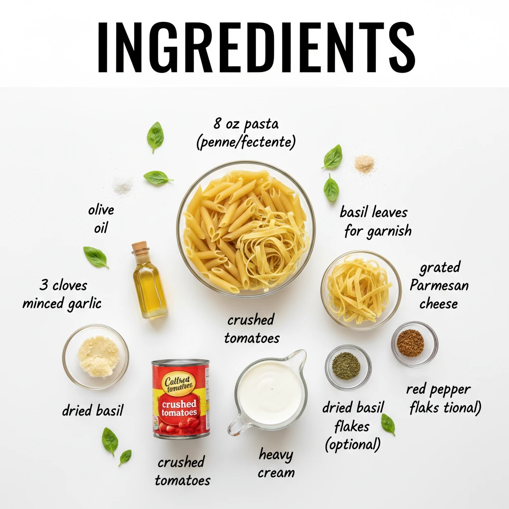 creamy tomato pasta recipe ingredients