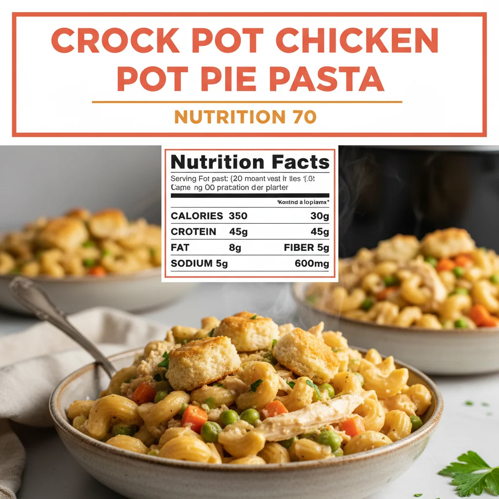 crock pot chicken pot pie pasta nutritional information