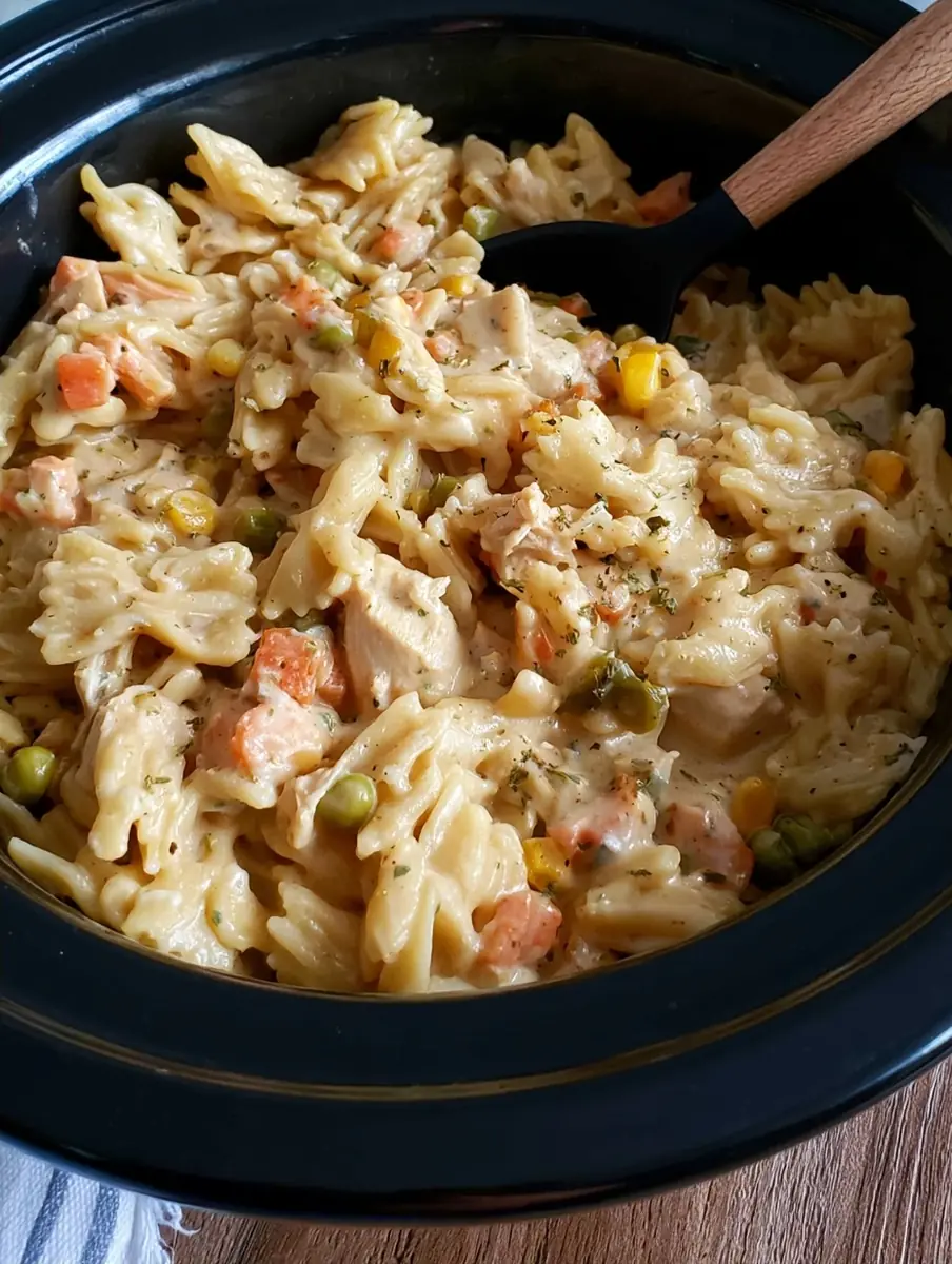Why you'll love crock pot chicken pot pie pasta