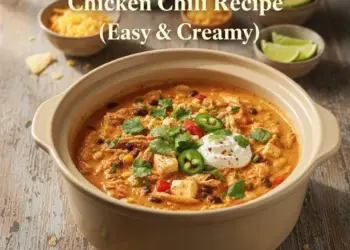 crockpot cream cheese chicken chili recipe featured