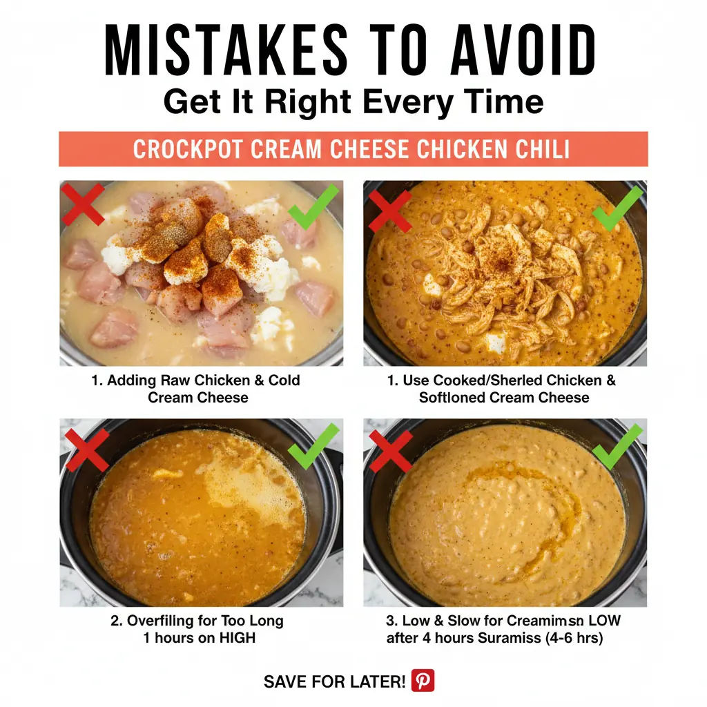 crockpot cream cheese chicken chili recipe common mistakes