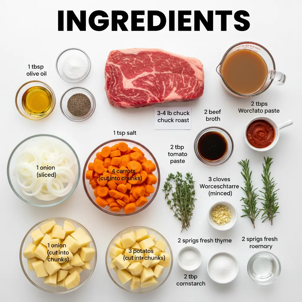 crockpot pot roast recipe ingredients