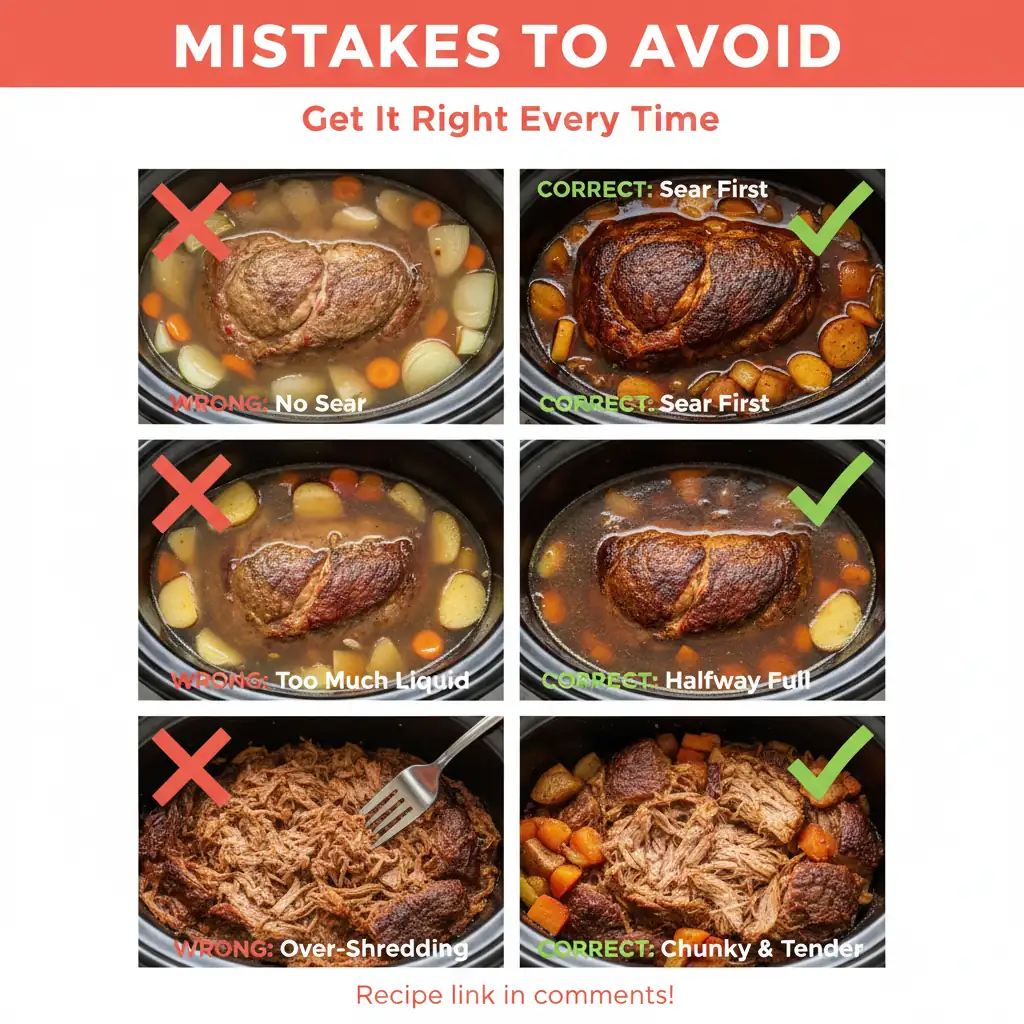 crockpot pot roast recipe common mistakes