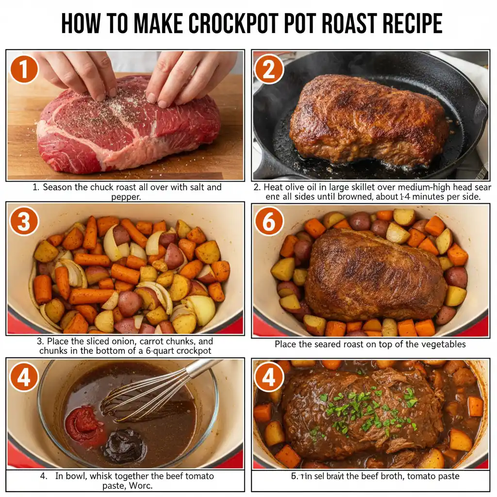 How to make crockpot pot roast recipe