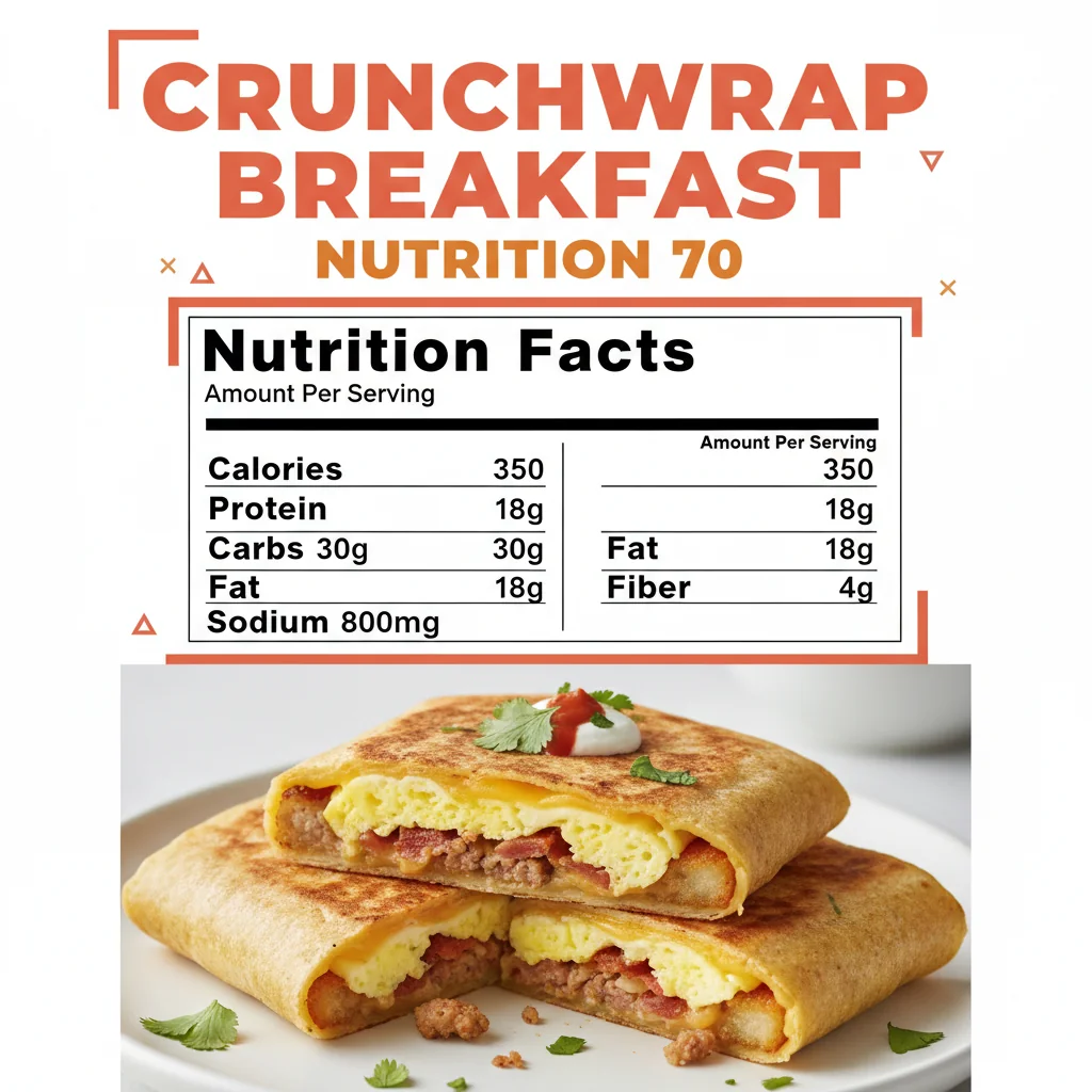 crunchwrap breakfast recipe nutritional information