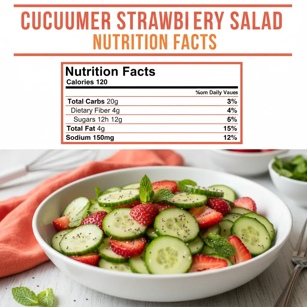 cucumber strawberry salad recipe nutritional information