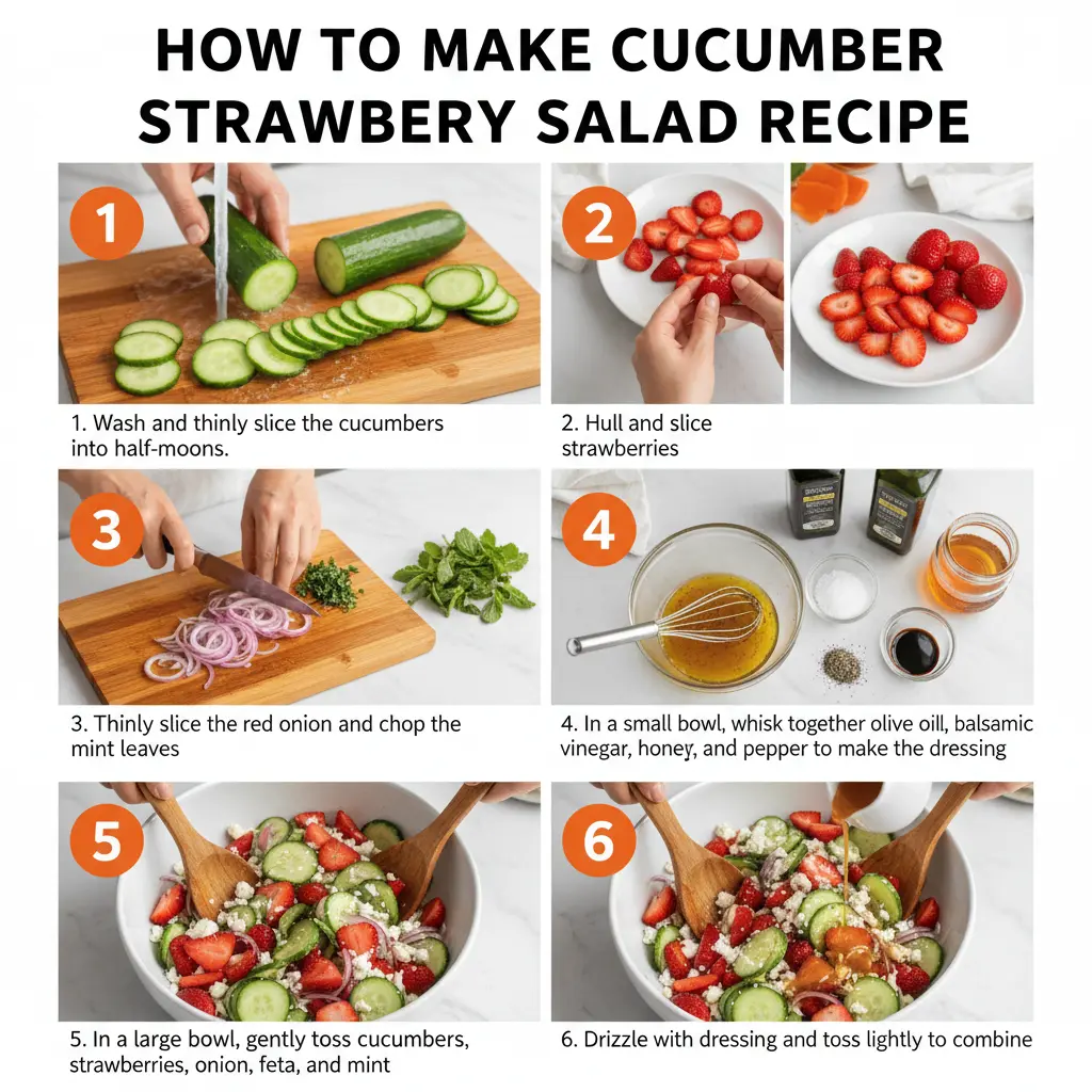 How to make cucumber strawberry salad recipe