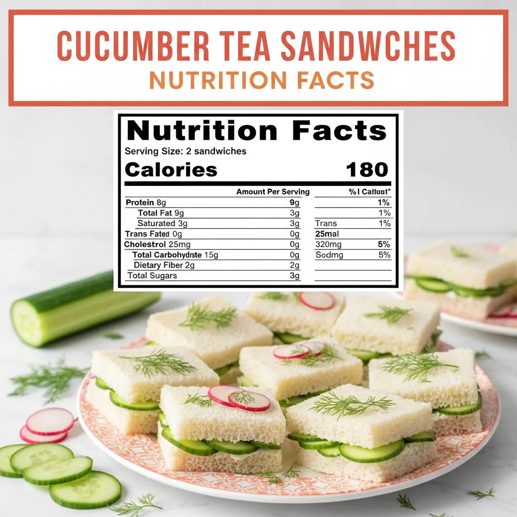 cucumber tea sandwiches recipe nutritional information