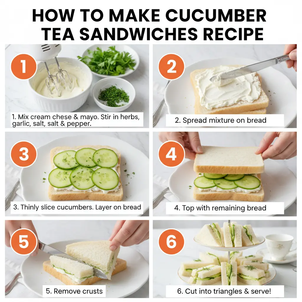 How to make cucumber tea sandwiches recipe