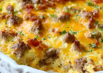 easy breakfast casserole featured