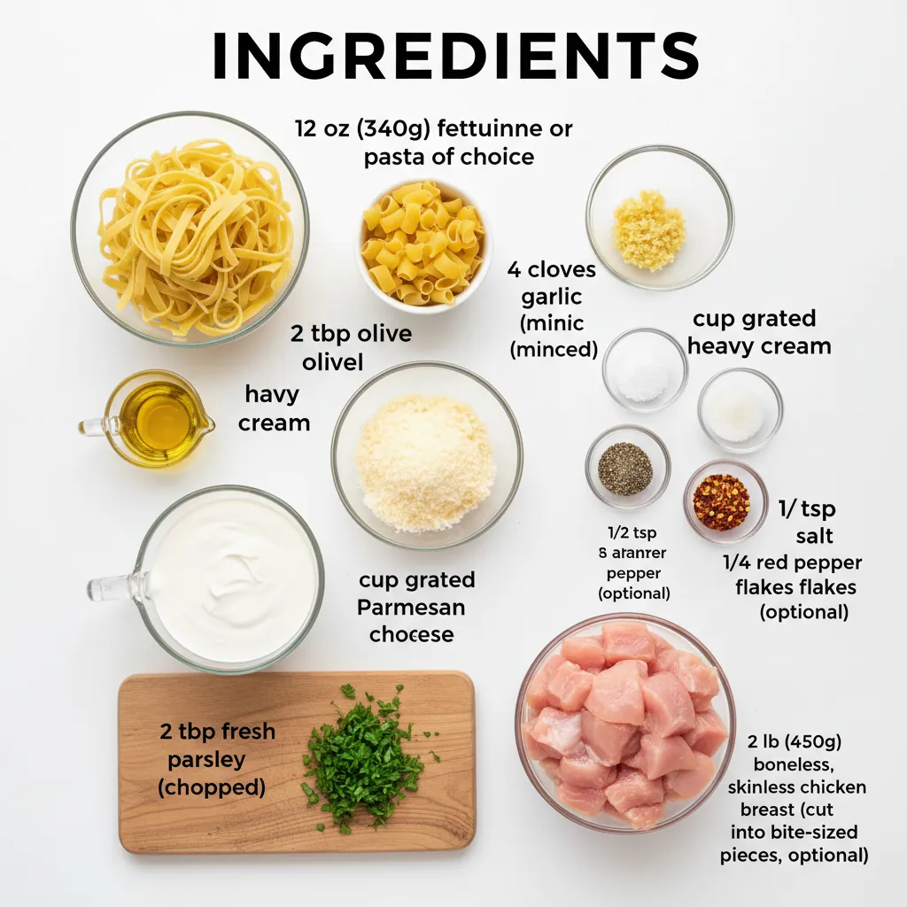 easy pasta dinner recipes ingredients