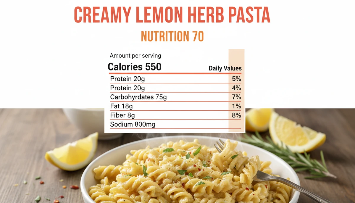 easy pasta dinner recipes nutritional information