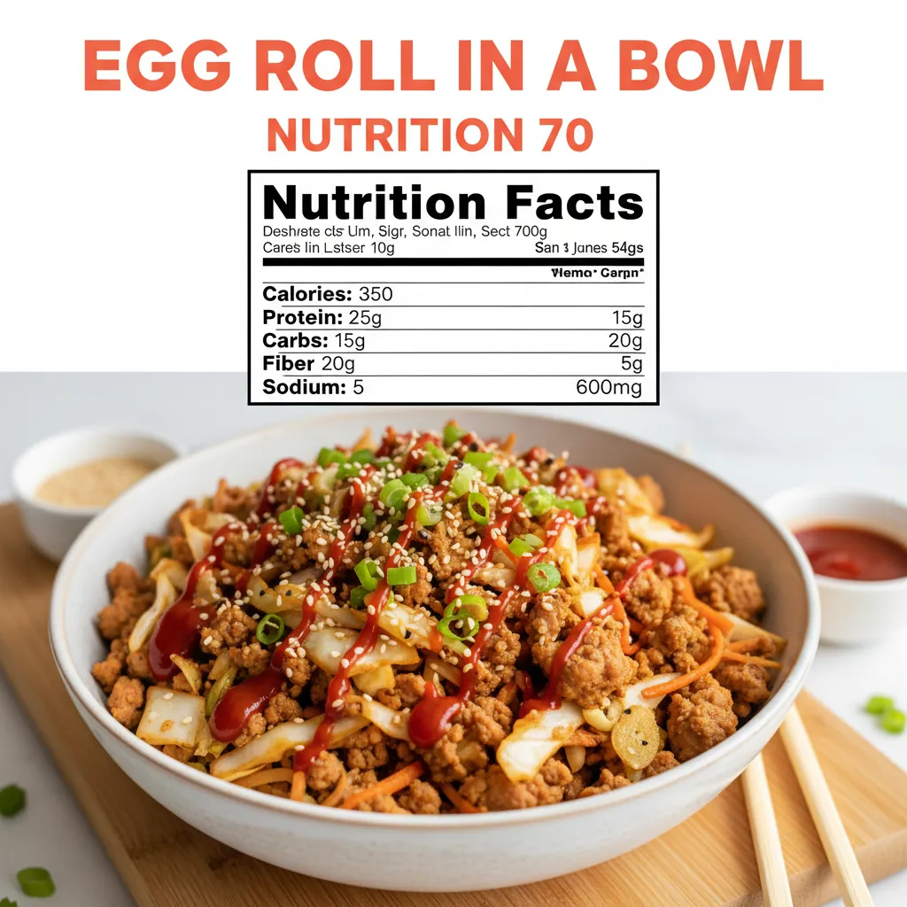 egg roll in a bowl recipe nutritional information