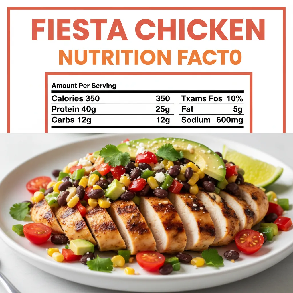 fiesta chicken recipe nutritional information