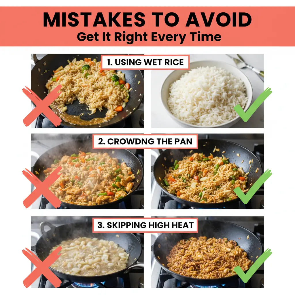fried rice recipe common mistakes
