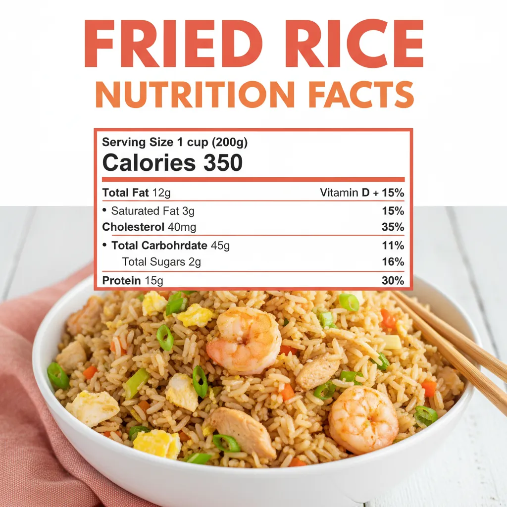 fried rice recipe nutritional information