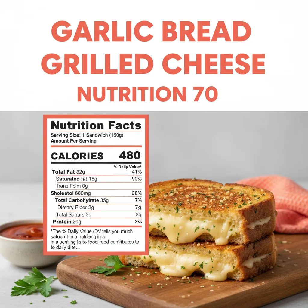 garlic bread grilled cheese recipe nutritional information