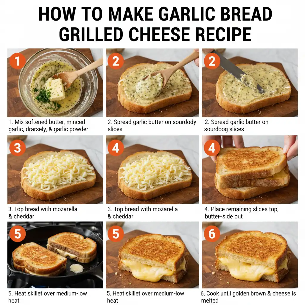 How to make garlic bread grilled cheese recipe
