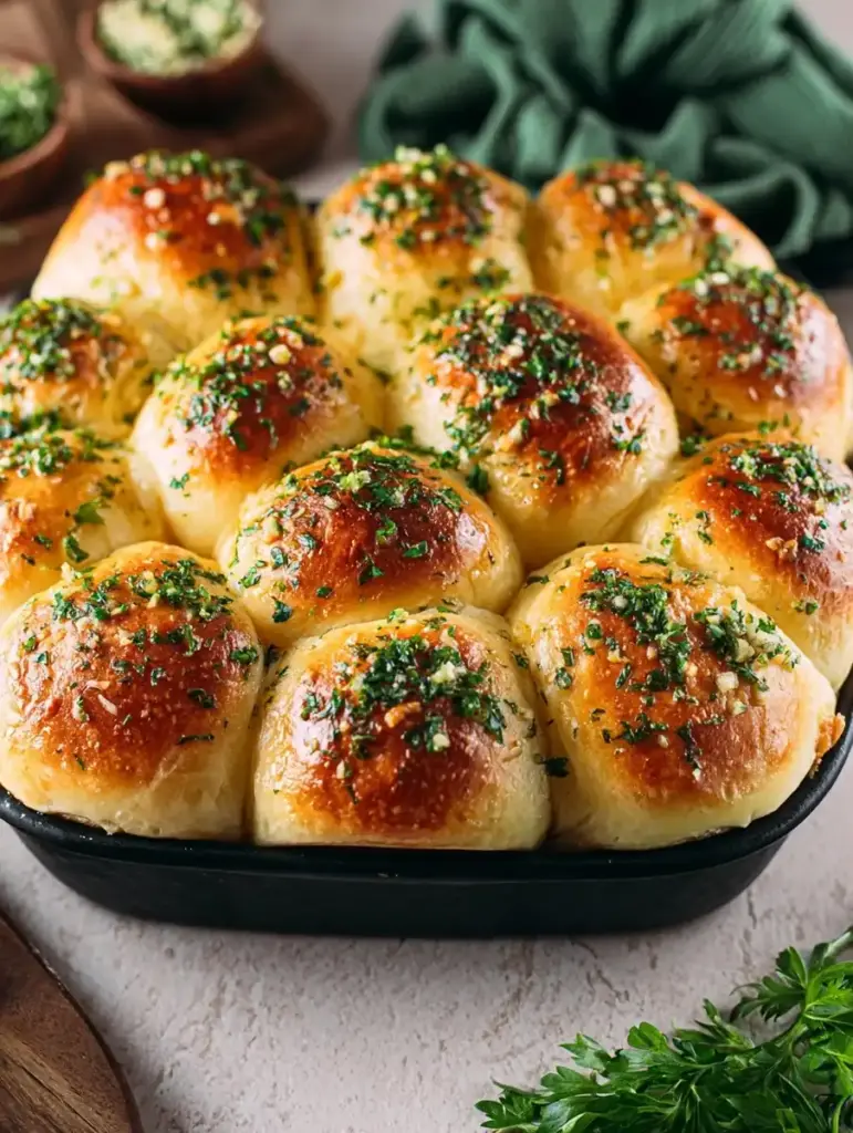 garlic butter dinner rolls recipe recipeCard1