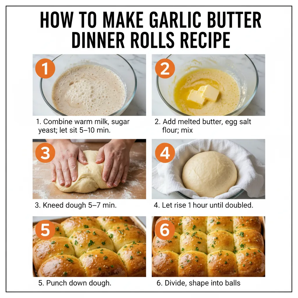 How to make garlic butter dinner rolls recipe