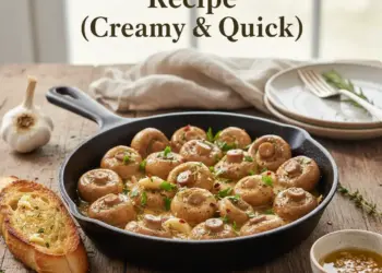 garlic butter mushrooms recipe featured